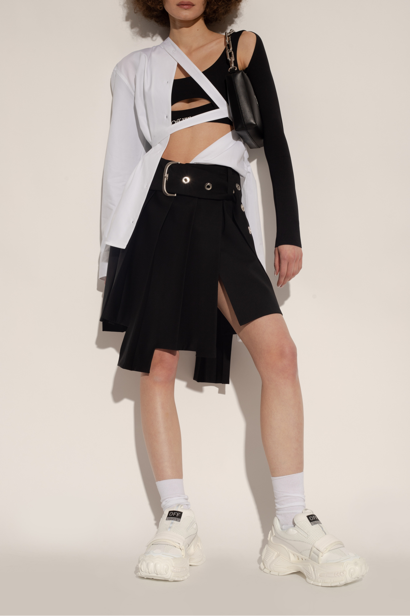 White - SchaferandweinerShops AG - White 'Glove' sneakers